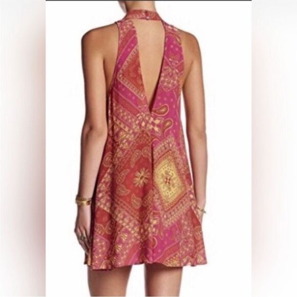 FREE PEOPLE INTIMATELY | NEW Pink & Gold Beaux Slip Dress Women’s Size X-Small - Picture 2 of 12